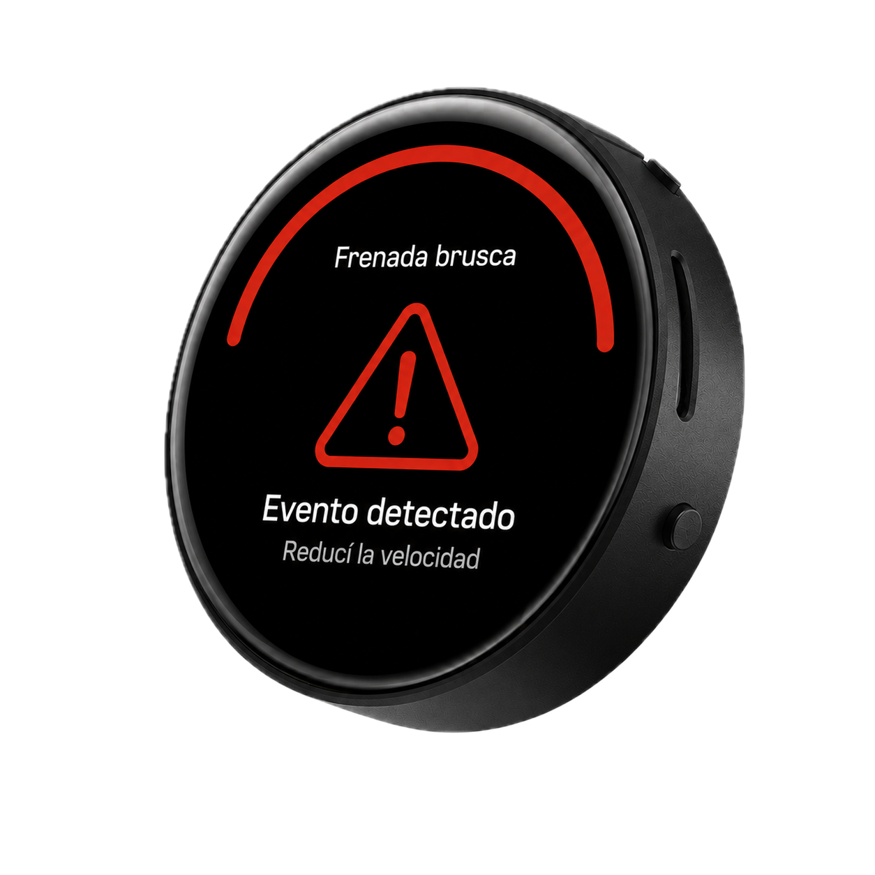 Pantalla Copiloto alertando una frenada brusca detectada